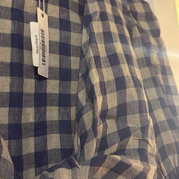 Olivaceous Wrap Tie Crop Top - Blue Checker - BRAND NEW - Tags - Size Medium - Picture 5 of 5